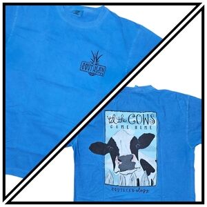 Southern-ology Cow Graphic Tee Sz M EUC Comfort Colors Tee